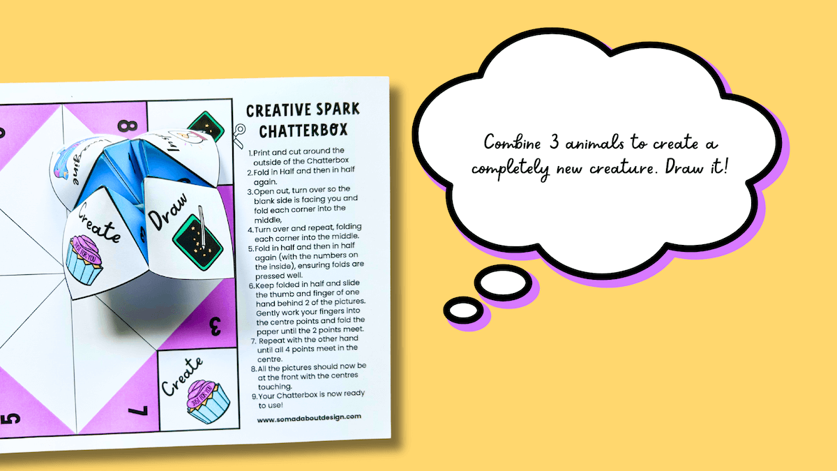 Creative Spark Chatterbox Finished paper chatterbox decorated – how to make a chatterbox