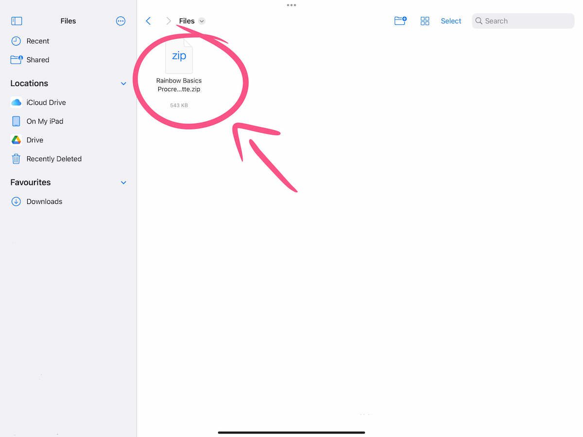 How to import a procreate colour palette 2
