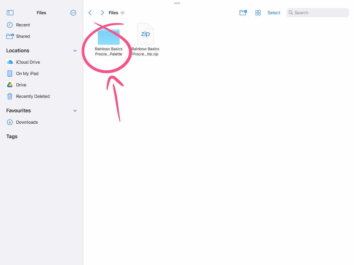 How to import a procreate colour palette 3
