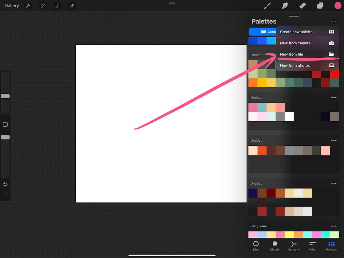 How to import a procreate colour palette 8