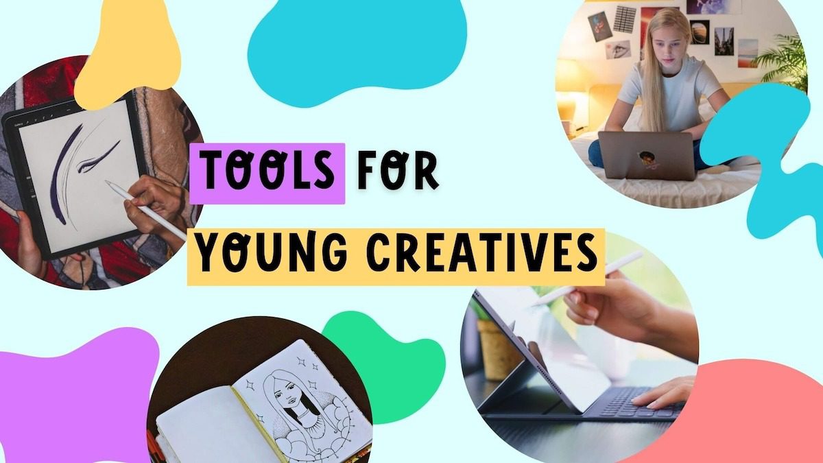 Essential tools for young creatives – tablet, stylus, and sketchpad