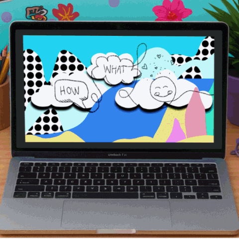 launch-pad-discover-creator-type Animated GIF sneak peek of the ‘Discover Your Creator Type’ stage in the Launch Pad, where kids explore their unique creative style through a guided activity.