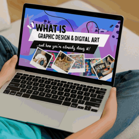 launch-pad-step1-learning-the-basics Animated GIF sneak peek of Step 1 in the Launch Pad program, where kids learn the basics of digital art with simple, clear tutorials.